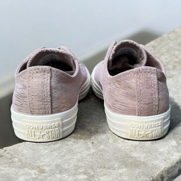 Converse “Precious Metal” Chuck Taylor Low Top in Metallic Taupe (Pink) Sz 8 - Picture 8 of 14